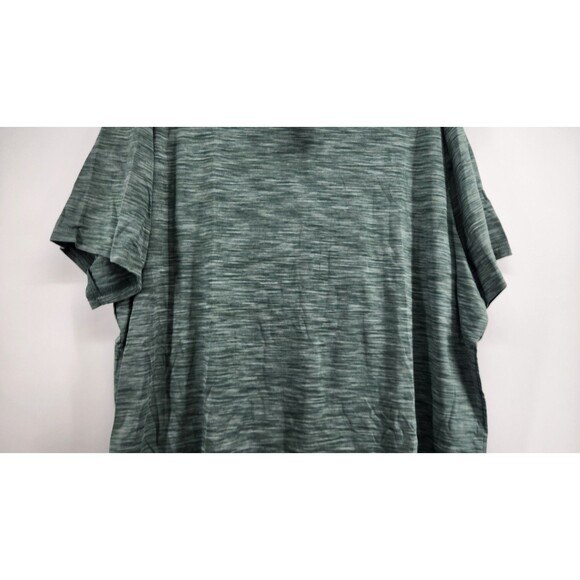 01 Algo Men's Green XXL Spacedye Performance Short Sleeve Raglan Crew Shirt NWT - Picture 3 of 8